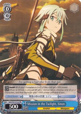 Mission in the Twilight, Sinon