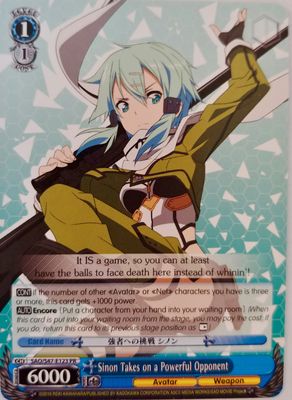 Sinon Takes on a Powerful Opponent