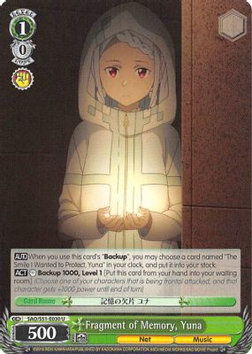 Fragment of Memory, Yuna card image