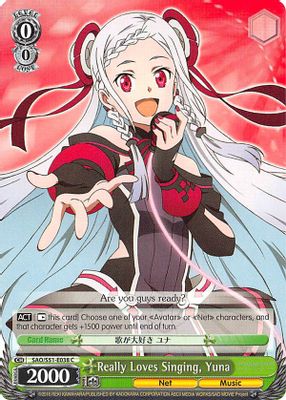 Really Loves Singing, Yuna card image