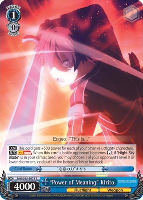 "Power of Meaning" Kirito card image