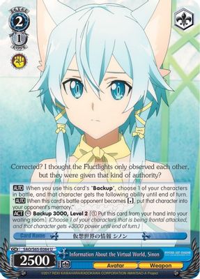 Information About the Virtual World, Sinon card image