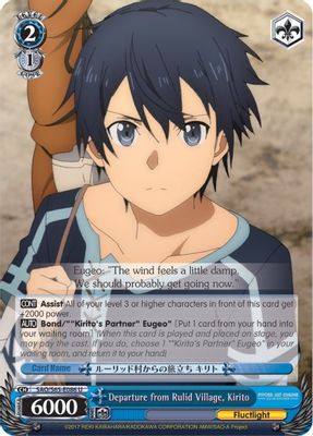 Departure from Rulid Village, Kirito card image