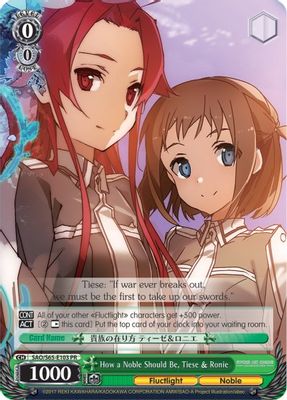 How a Noble Should Be, Tiese & Ronie card image