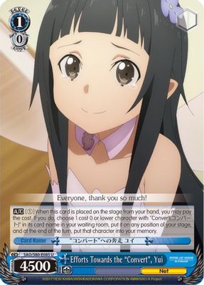 Efforts Towards the "Convert", Yui card image