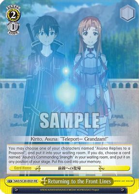 Returning to the Front Lines card image
