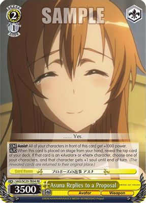 Asuna Replies to a Proposal