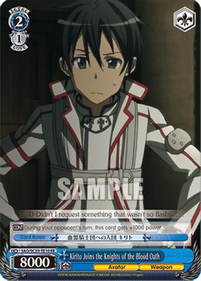 Kirito Joins the Knights of the Blood Oath card image