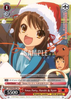 Xmas Party, Haruhi & Kyon card image