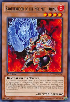 Brotherhood of the Fire Fist - Rhino card image