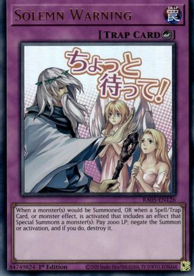 Solemn Warning card image